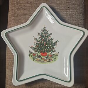 Pfalzgraff Christmas Heritage Star Dish 10 1/4 Inch Trinket / Serving Dish